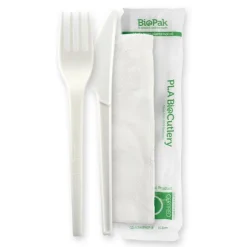 16.5cm / 6.5" PLA Knife, Fork & Napkin Set