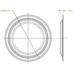 25cm / 10" Round Plant Fibre Plate