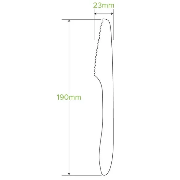 19cm Coated Wood Knife