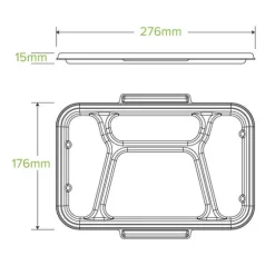 4-Compartment Natural Plant Fibre Takeaway Lid