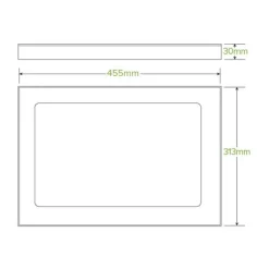 Extra Large BioBoard Catering Tray PLA Window Lid