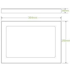 Medium BioBoard Catering Tray PLA Window Lid