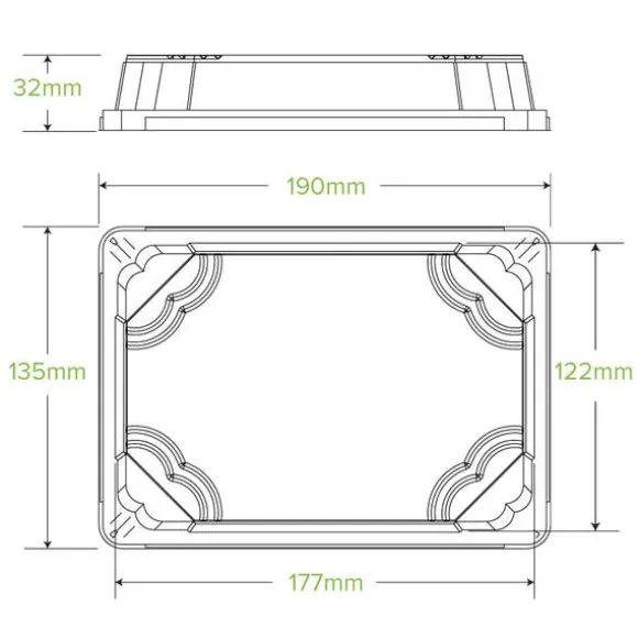 Medium PLA Sushi Tray Lid