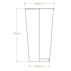 600ml / 20oz (90mm) Beer Cold Paper BioCup