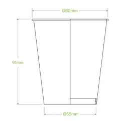 280ml / 8oz (80mm) Green Cold Paper BioCup