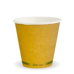 280ml / 8oz (90mm) Kraft Green Stripe Single Wall BioCup
