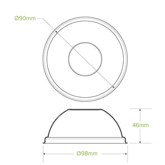 250ml / 8oz PLA Dome Paper Bowl Lid