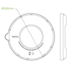 800-1,420ml / 24-48oz PLA Plant Fibre BioBowl Lid