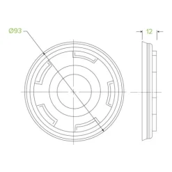 250ml / 8oz White PLA BioBowl Lid