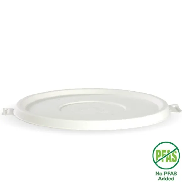 800-1,420ml / 24-48oz White Plant Fibre BioBowl Lid