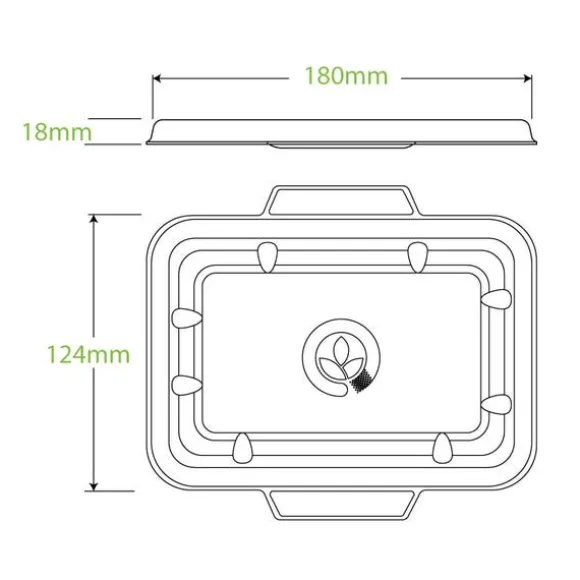 500ml & 600ml Natural Plant Fibre Takeaway Lid