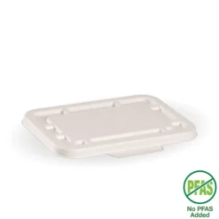 500ml & 600ml White Plant Fibre Takeaway Lid