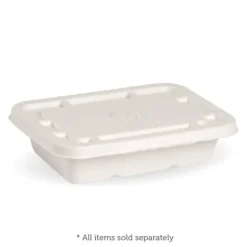 500ml & 600ml White Plant Fibre Takeaway Lid