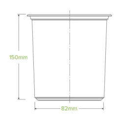 960ml Clear Unbranded BioBowl