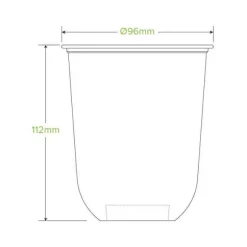 500ml Clear Unbranded Tumbler Biocup