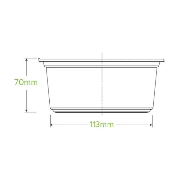 700ml Clear Wide Unbranded BioBowl