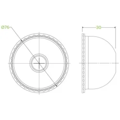 60-280ml Dome Clear BioCup Lid