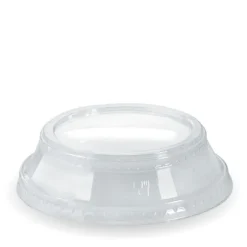 300-700ml Raised Flat No Hole Clear BioCup Lid