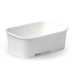 750ml White BioBoard Takeaway Base