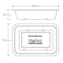 600ml White Plant Fibre Takeaway Base
