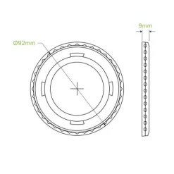 90mm Clear PET Flat Cold Paper BioCup Lid