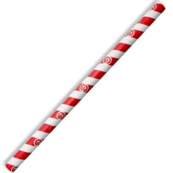 10mm Jumbo Red Stripe BioStraw
