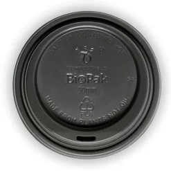 90mm Large Black PLA BioCup Lid