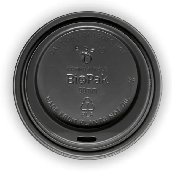 90mm Large Black PLA BioCup Lid