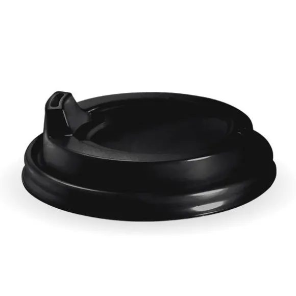 90mm Large Black PS Sipper BioCup Lid