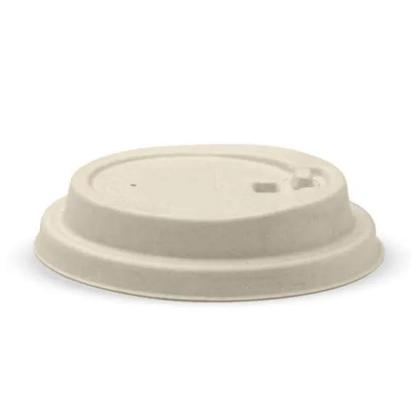 90mm Large Natural Reclosable Plant Fibre BioCup Lid