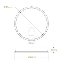 90mm Large Paper Flat BioCup Lid
