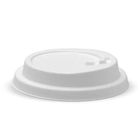 90mm Large White Reclosable Plant Fibre BioCup Lid