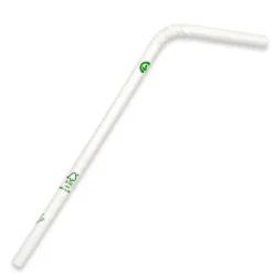6mm Regular White Bendy BioStraw