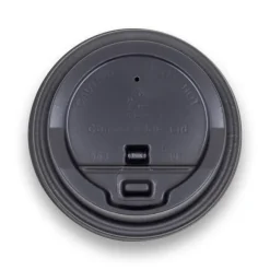 80mm Small Black Reclosable PLA BioCup Lid