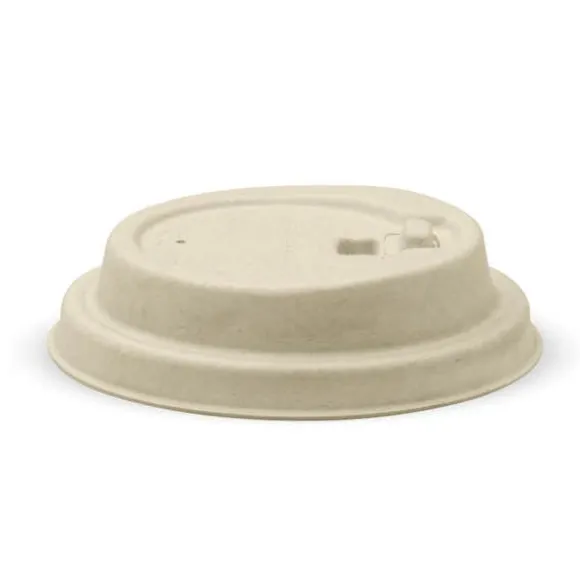 80mm Small Natural Reclosable Plant Fibre BioCup Lid