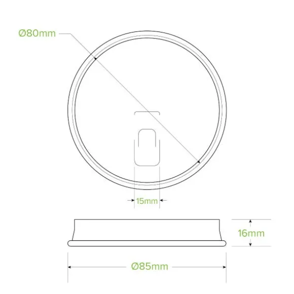 80mm Small Paper Flat BioCup Lid