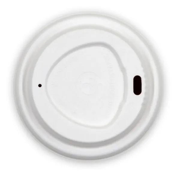 80mm Small White Plant Fibre BioCup Lid