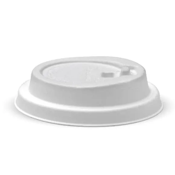 80mm Small White Reclosable Plant Fibre BioCup Lid