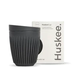 8oz Charcoal HuskeeCup & Lid (x12)