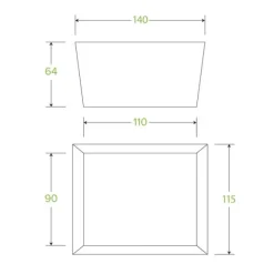 Small BioBoard Lunch Box With Window