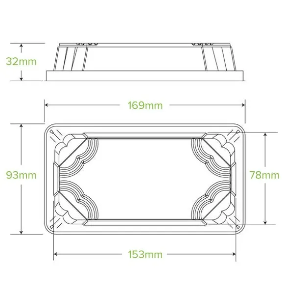 Small PLA Sushi Tray Lid