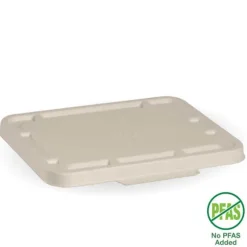 2 & 3-Compartment Natural Plant Fibre BioCane Takeaway Lid