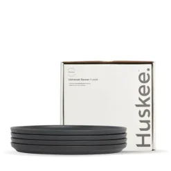 Charcoal HuskeeCup Classic Saucer 4-Pack (x12)