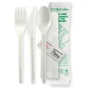 16.5cm / 6.5" PLA Knife, Fork, Spoon, Napkin, Salt & Pepper Set