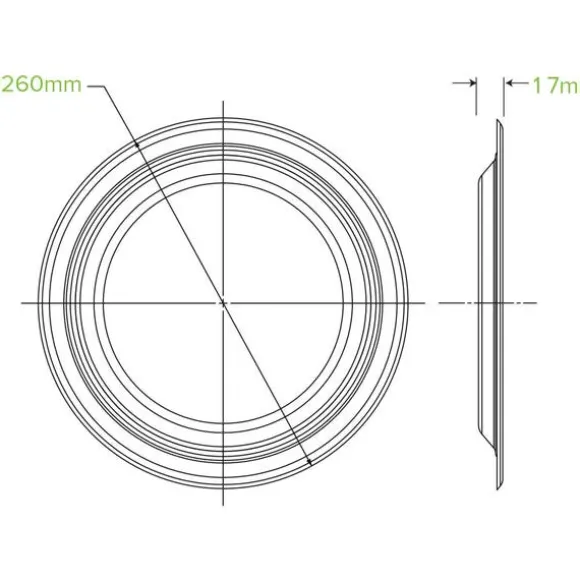 25cm / 10" Round Plant Fibre Plate
