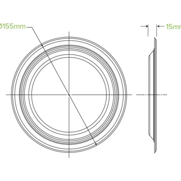 15cm / 6" Round Plant Fibre Plate