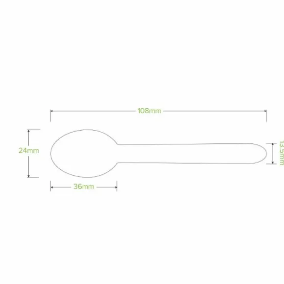 10cm Coated Wood Teaspoon