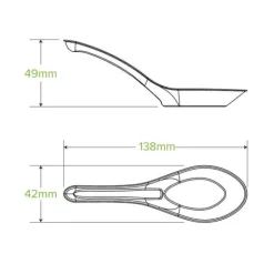 14cm Plant Fibre Chinese Soup Spoon