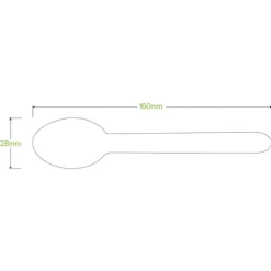 16cm Unbranded Wood Spoon - Bulk Pack