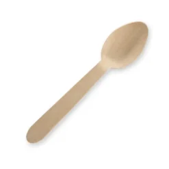 10cm Unbranded Wood Tea Spoon - Bulk Pack